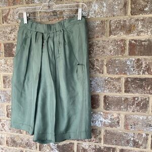 Clifford & Willis Womens Silk Color Olive Walking Shorts Size Small Vintage NOS